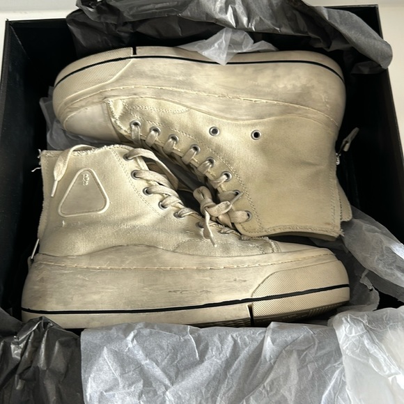 R13 Shoes - R13 HighTop Sneakers - Ecru Convas - 9
